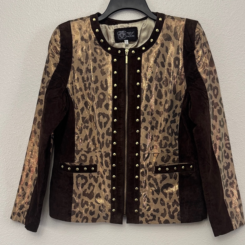 Sharif Sueded Leather Jacket Size Large EUC